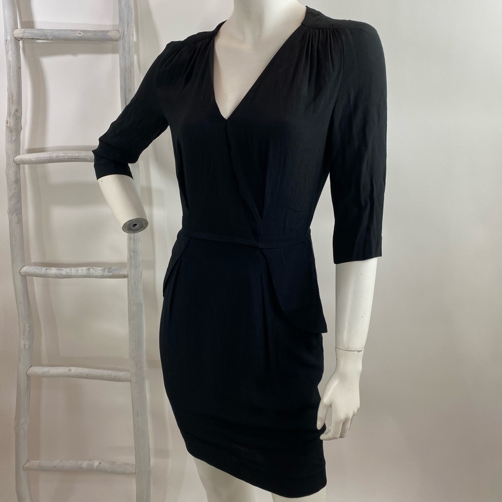 Mango Black Peplum Dress